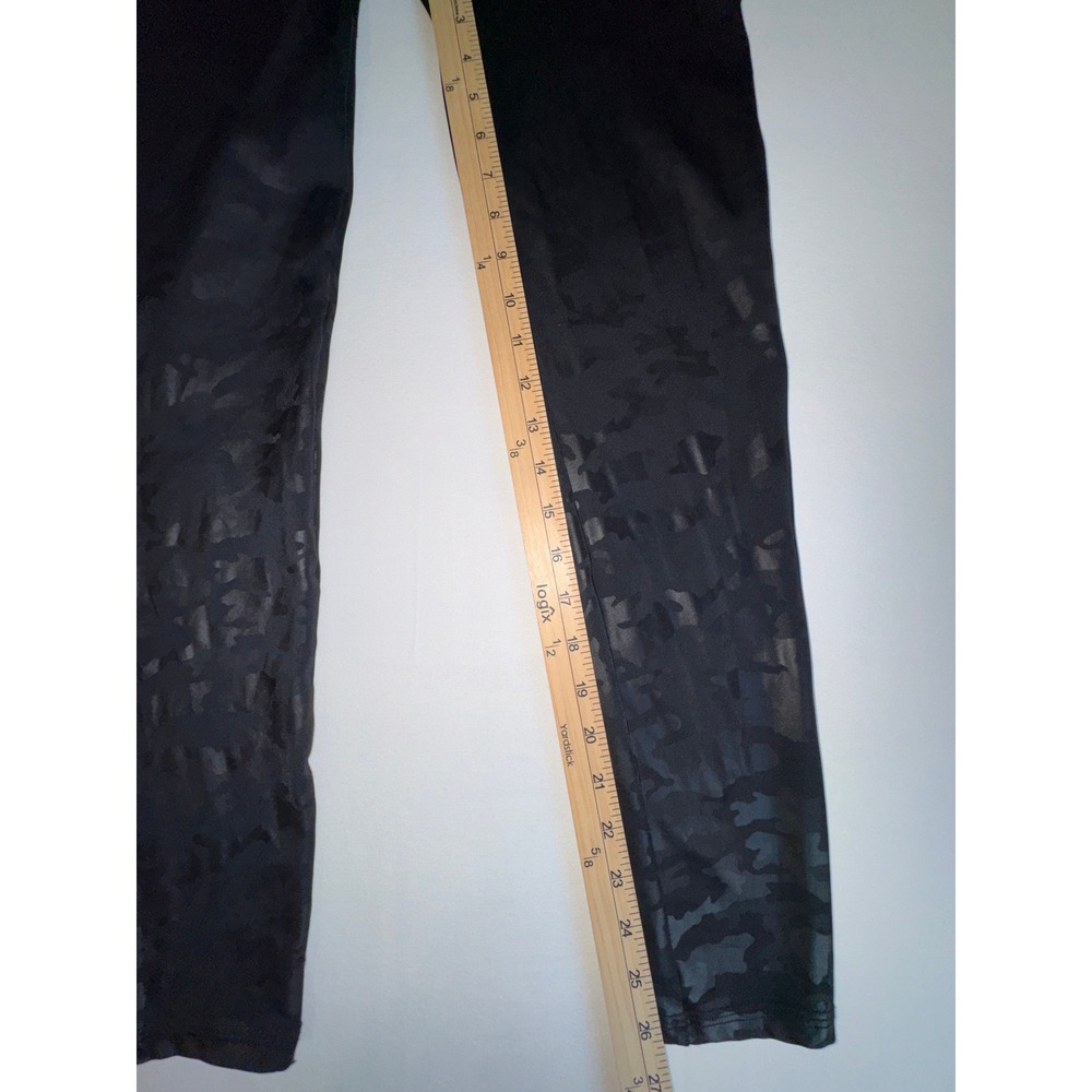 Spanx Faux Leather Camo Leggings Black High Waisted 1XL Camouflage Pants - Picture 11 of 14